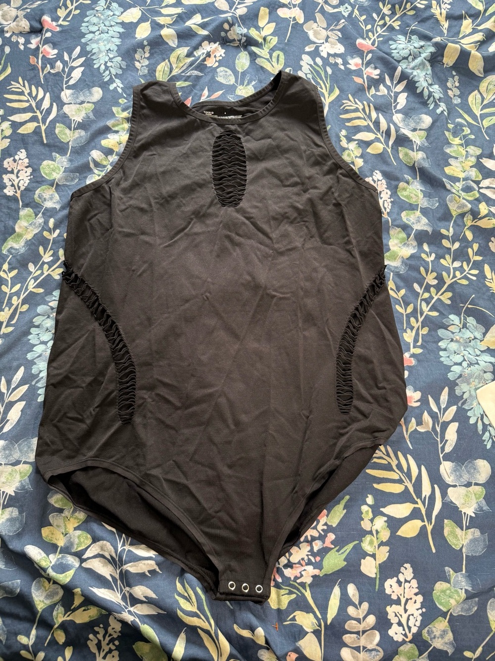 Torrid Black Destructed Seamless Bodysuit Plus Size 4X